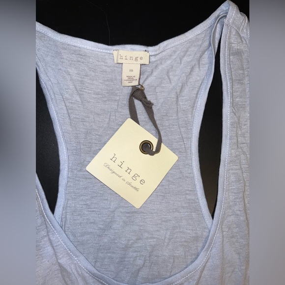 Hinge for Nordstrom Blue Long tank top with ruffle at the bottom size Medium NWT - Picture 3 of 5